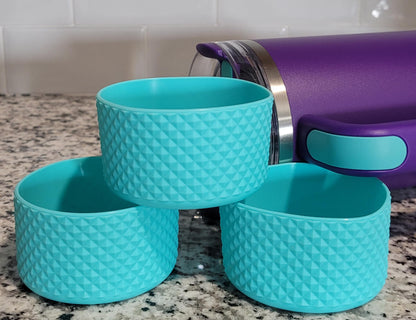 Studded Aqua Silicone Boot Bumper Sleeve for Tumblers