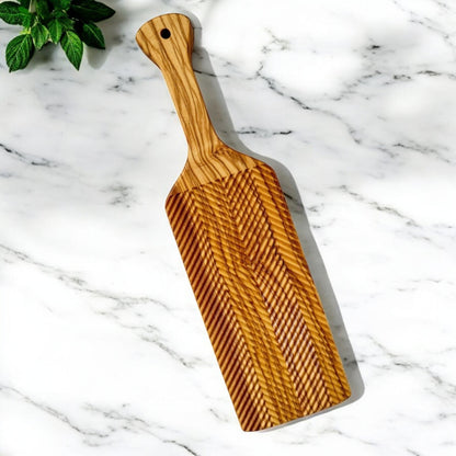 Olive Wood Gnocchi Board – Deep Grooves for Classic Texture