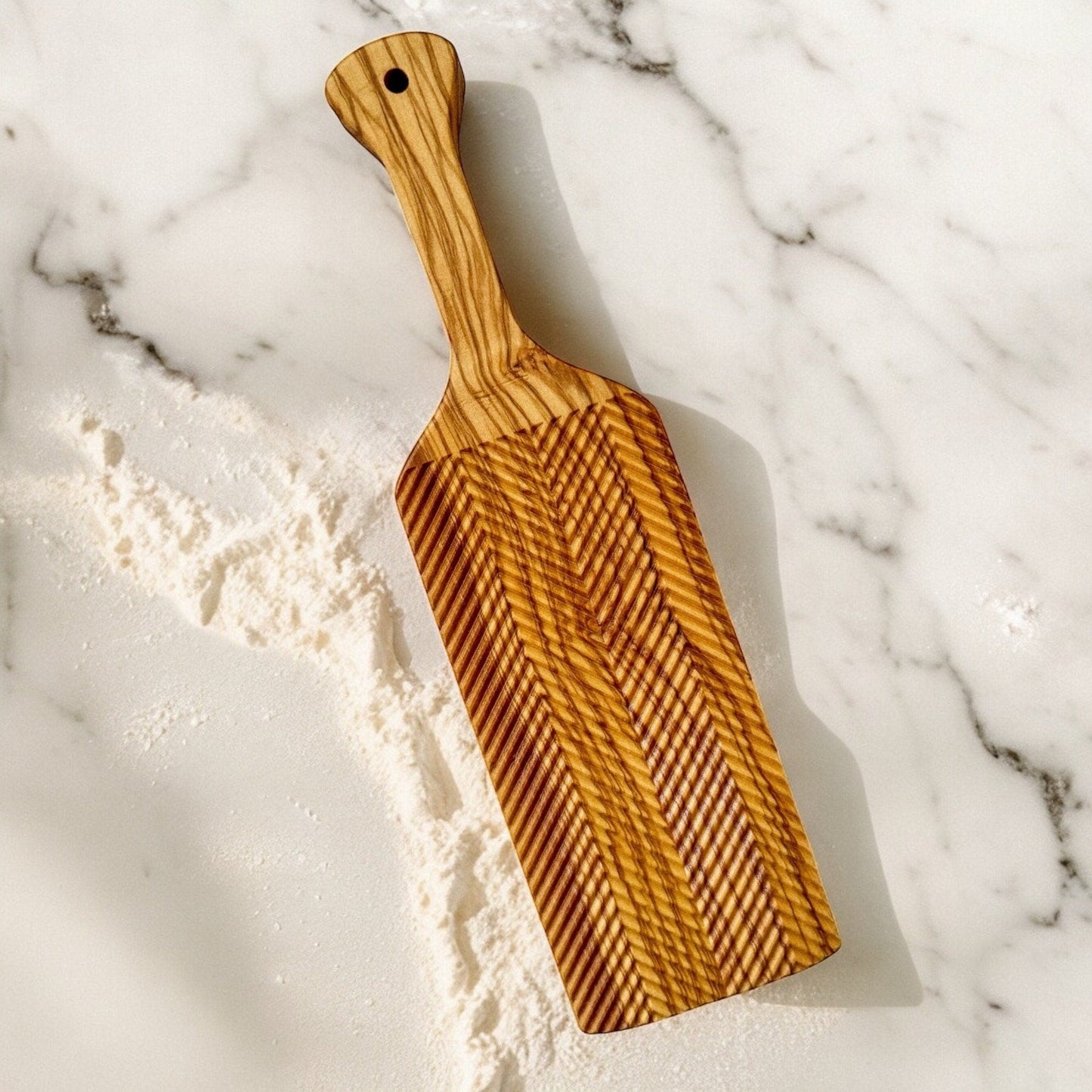Olive Wood Gnocchi Board – Deep Grooves for Classic Texture