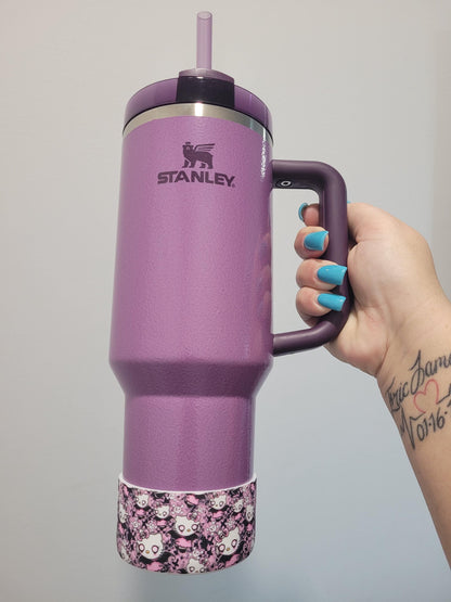 Goth Hello Kitty Silicone Boot Bumper Sleeve for Tumblers