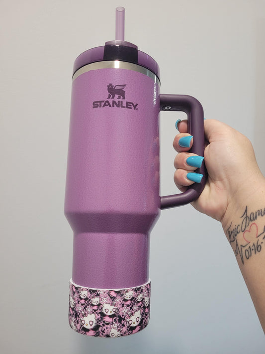 Goth Hello Kitty Silicone Boot Bumper Sleeve for Tumblers