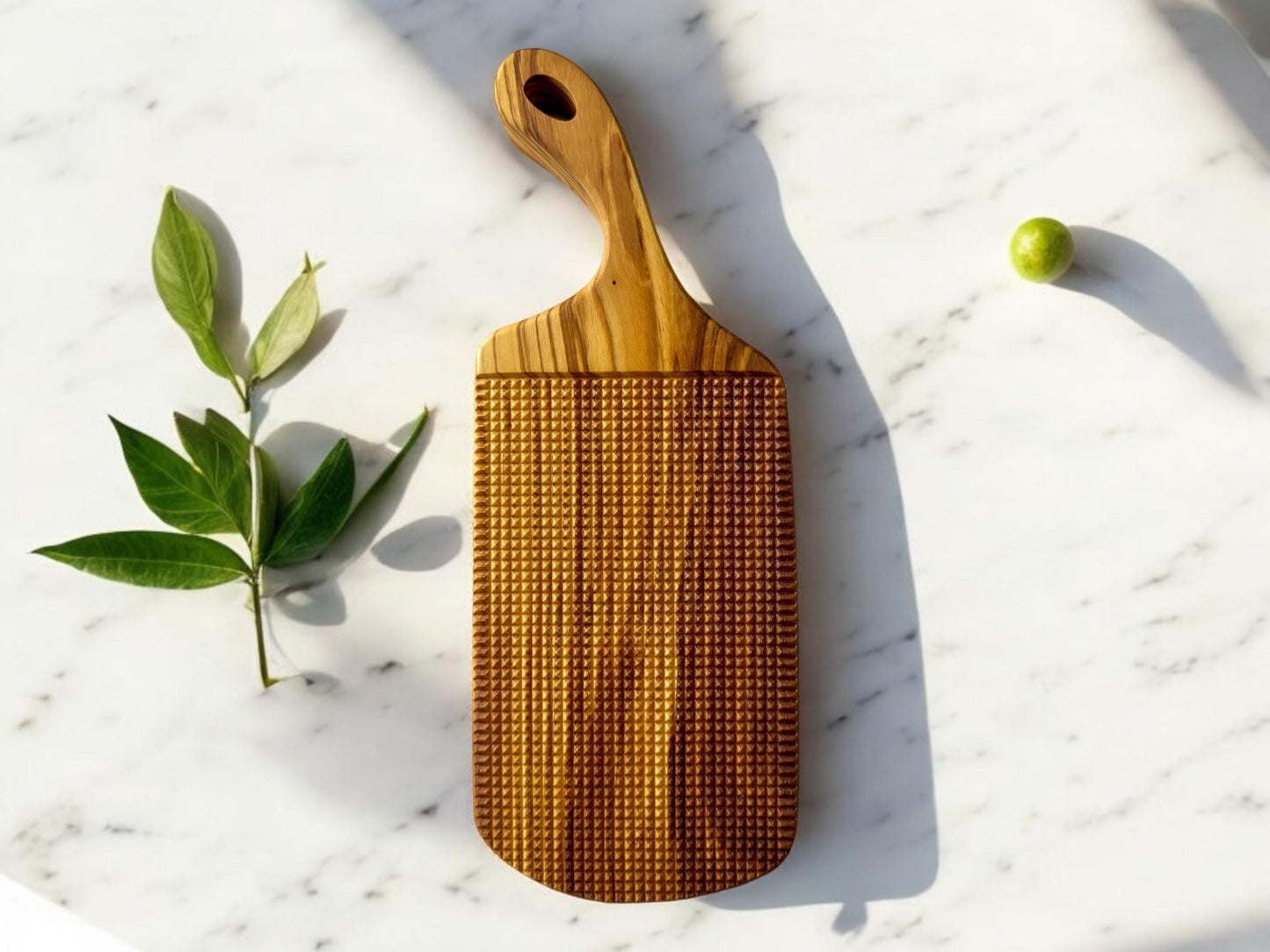Olive Wood Gnocchi Board – Deep Grooves for Classic Texture
