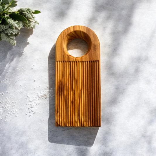 Olive Wood Gnocchi Board – Deep Grooves for Classic Texture