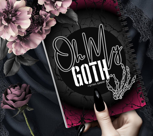 Oh My Goth Skeleton Hand Reusable Sticker Book, Perfect Gift to Personalize,  Sticker Organizer Album Gothic Garage