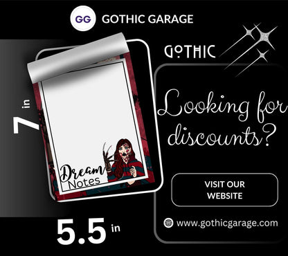 Horror Dream Notes Tear-Off Notepad – 50 Sheets, Nightmare-Inspired Stationery for Dream Journaling & Spooky Note-Taking