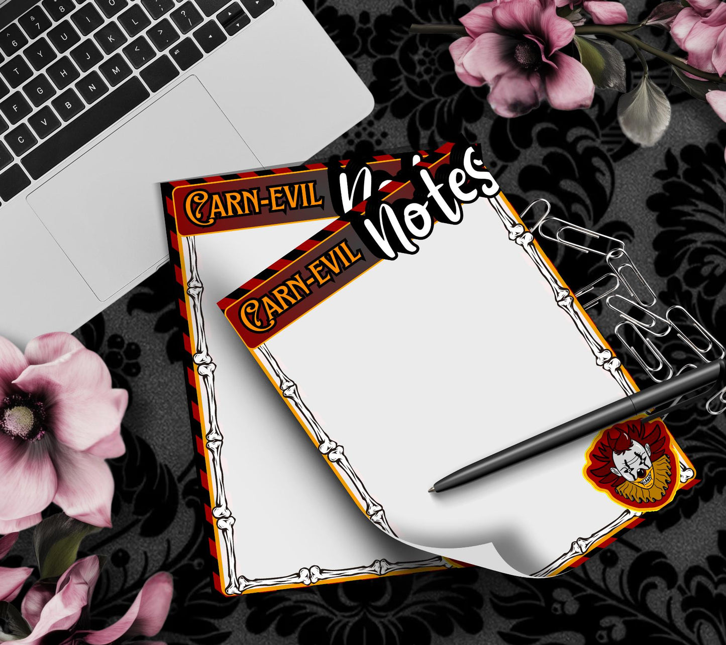 Carn-Evil Notepad: Creepy Carnival To-Do List, Horror Fan Stationery