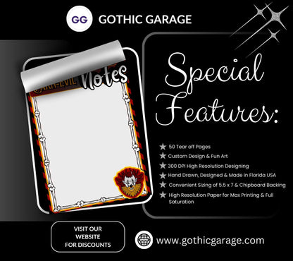 Carn-Evil Notepad: Creepy Carnival To-Do List, Horror Fan Stationery