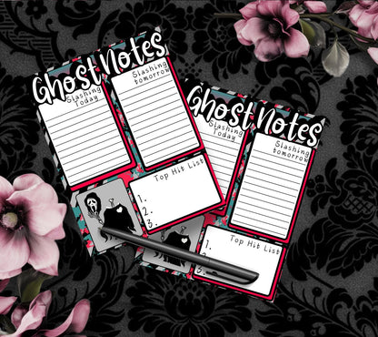 Ghost Notes Slasher Notepad: Spooky To-Do List Stationery