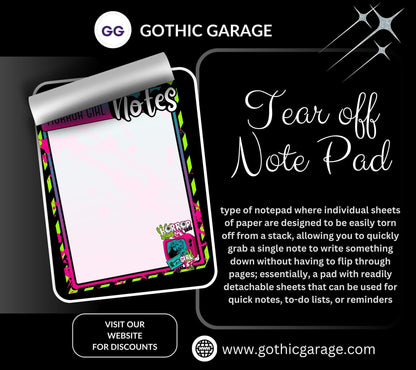 Horror Girl Notepad: Retro Spooky To-Do List (50 Sheets)