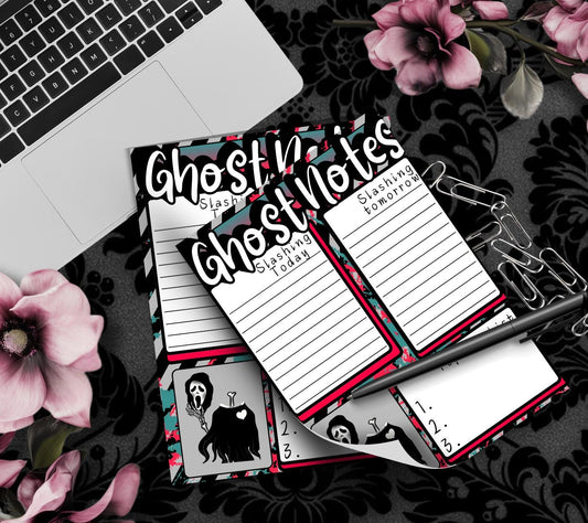 Ghost Notes Slasher Notepad: Spooky To-Do List Stationery