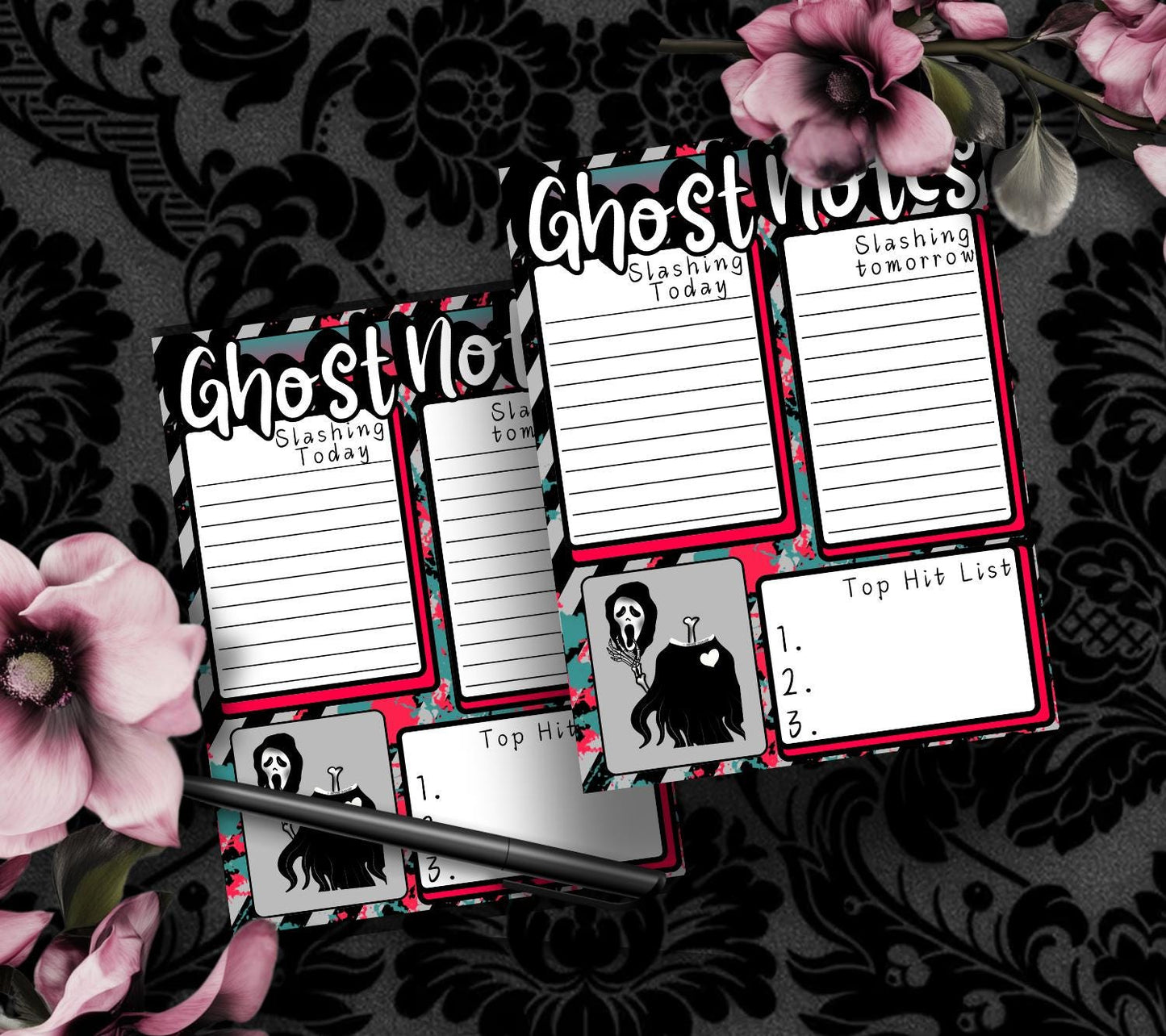 Ghost Notes Slasher Notepad: Spooky To-Do List Stationery