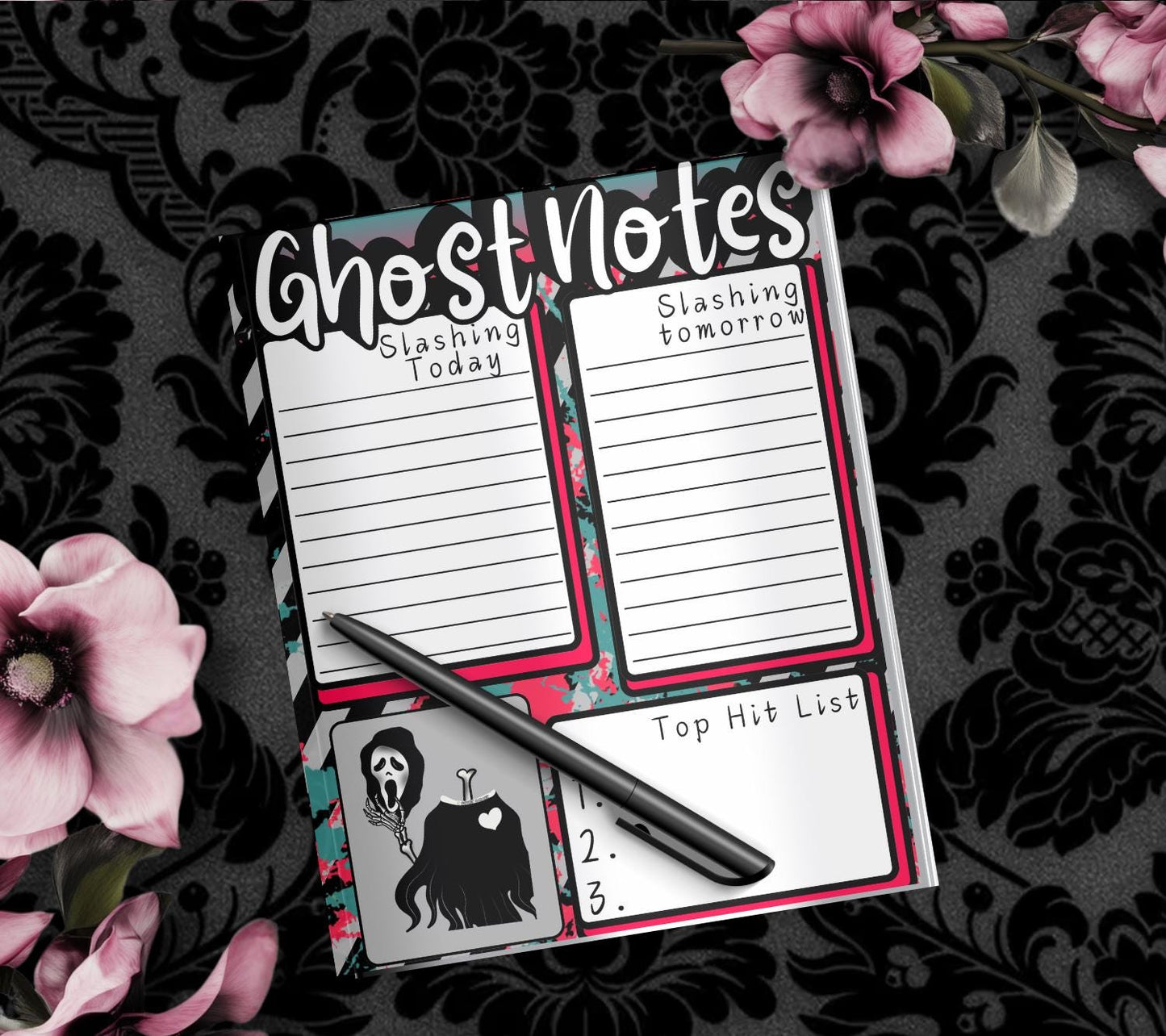 Ghost Notes Slasher Notepad: Spooky To-Do List Stationery