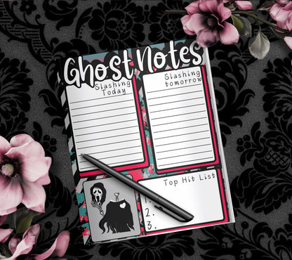 Ghost Notes Slasher Notepad: Spooky To-Do List Stationery
