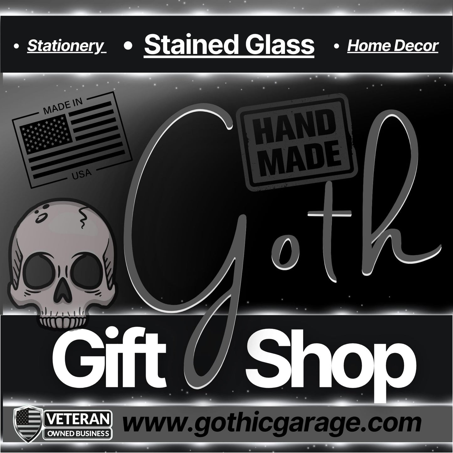 Horror Girl Magnetic Bookmark – Holographic Goth Bookmark Featuring Classic Horror Authors