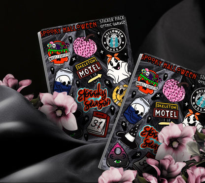 Spooky Season Sticker Sheet – Gothic Halloween Stickers