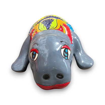Mexican Handmade Seal Statue | Colorful Talavera Seal (Medium Size)