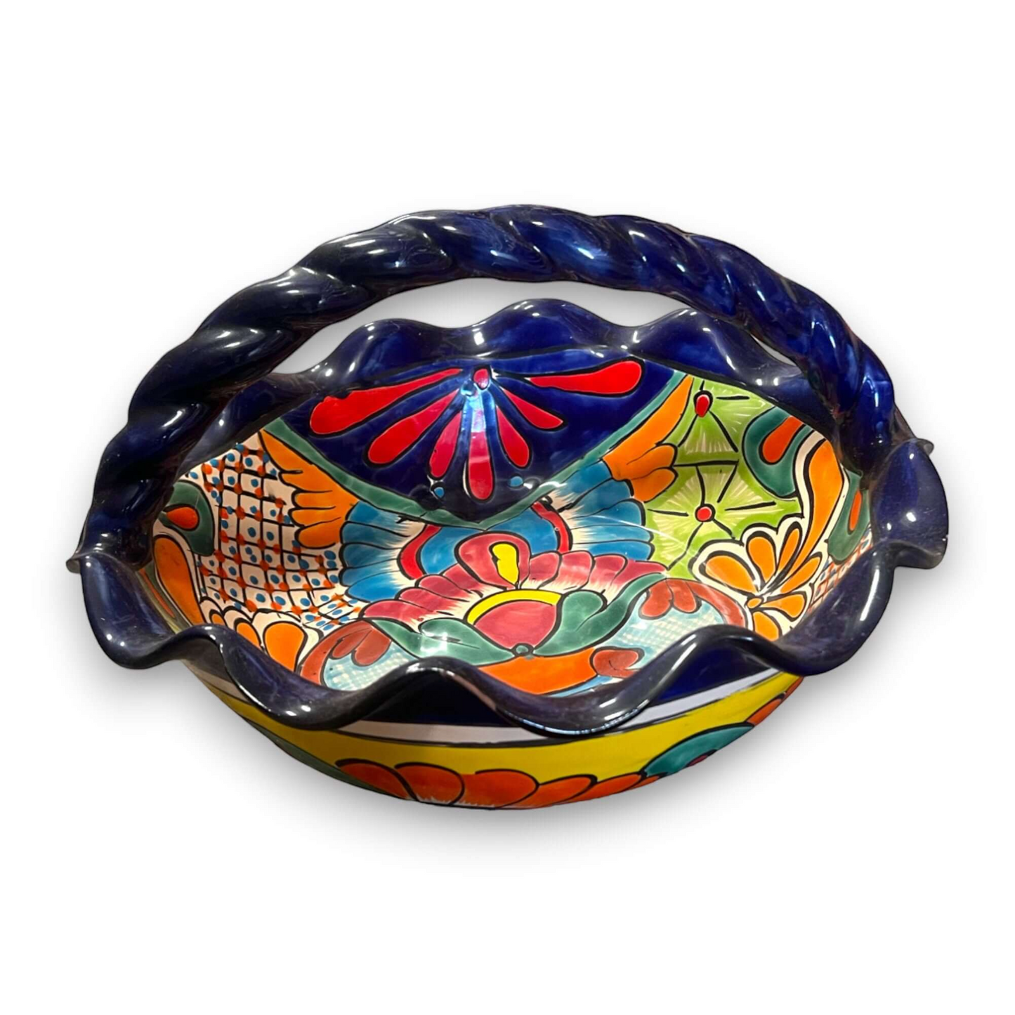 Talavera Fruit Basket | Colorful Hand-Painted Centerpiece