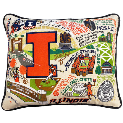 Illinois, University of Collegiate Hand-Embroidered Pillow Quirks!