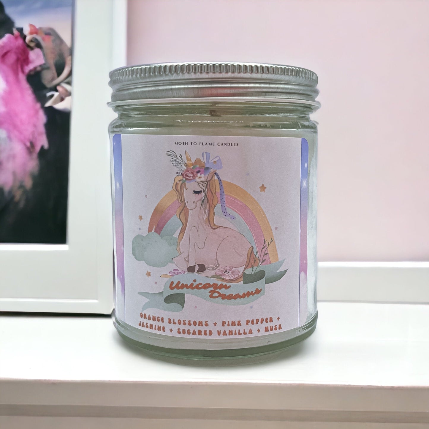 Unicorn Dreams – 7 oz Candle Moth to Flame Candles