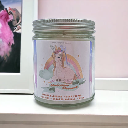 Unicorn Dreams – 7 oz Candle Moth to Flame Candles