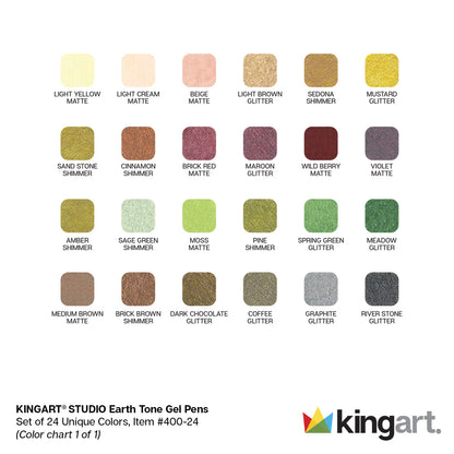 Gel Pens 24 Earth Tone Colors