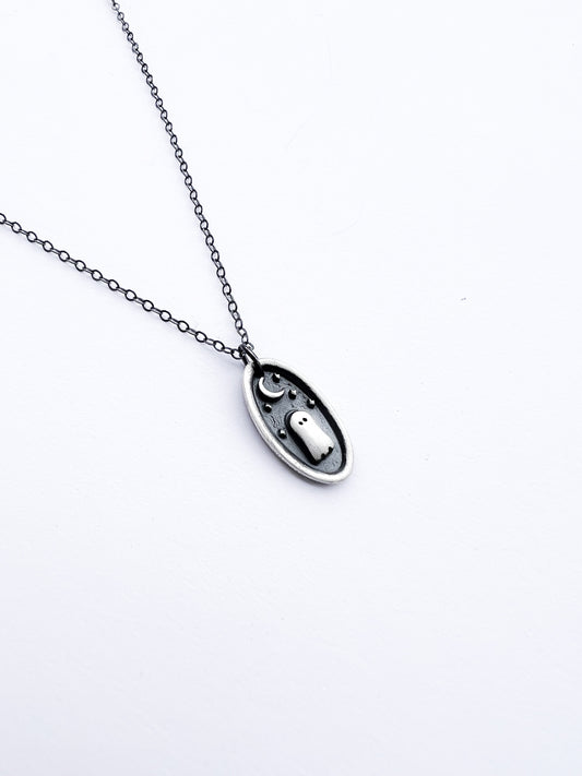 Sterling Silver Ghost Necklace