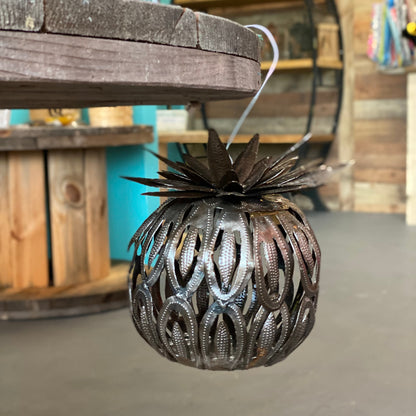 Steel Drum Pineapple Lantern