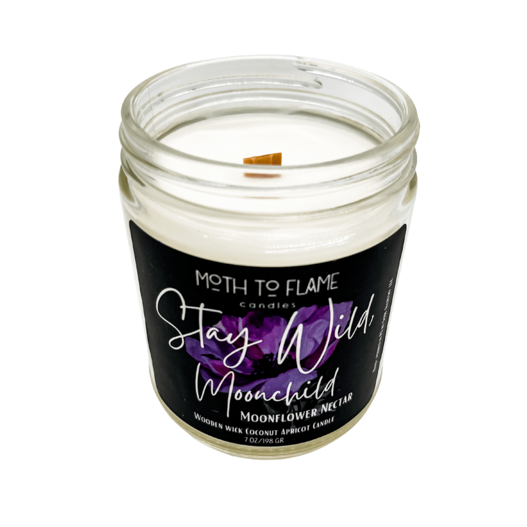 Stay Wild, Moon Child – 7 oz Candle Moth to Flame Candles