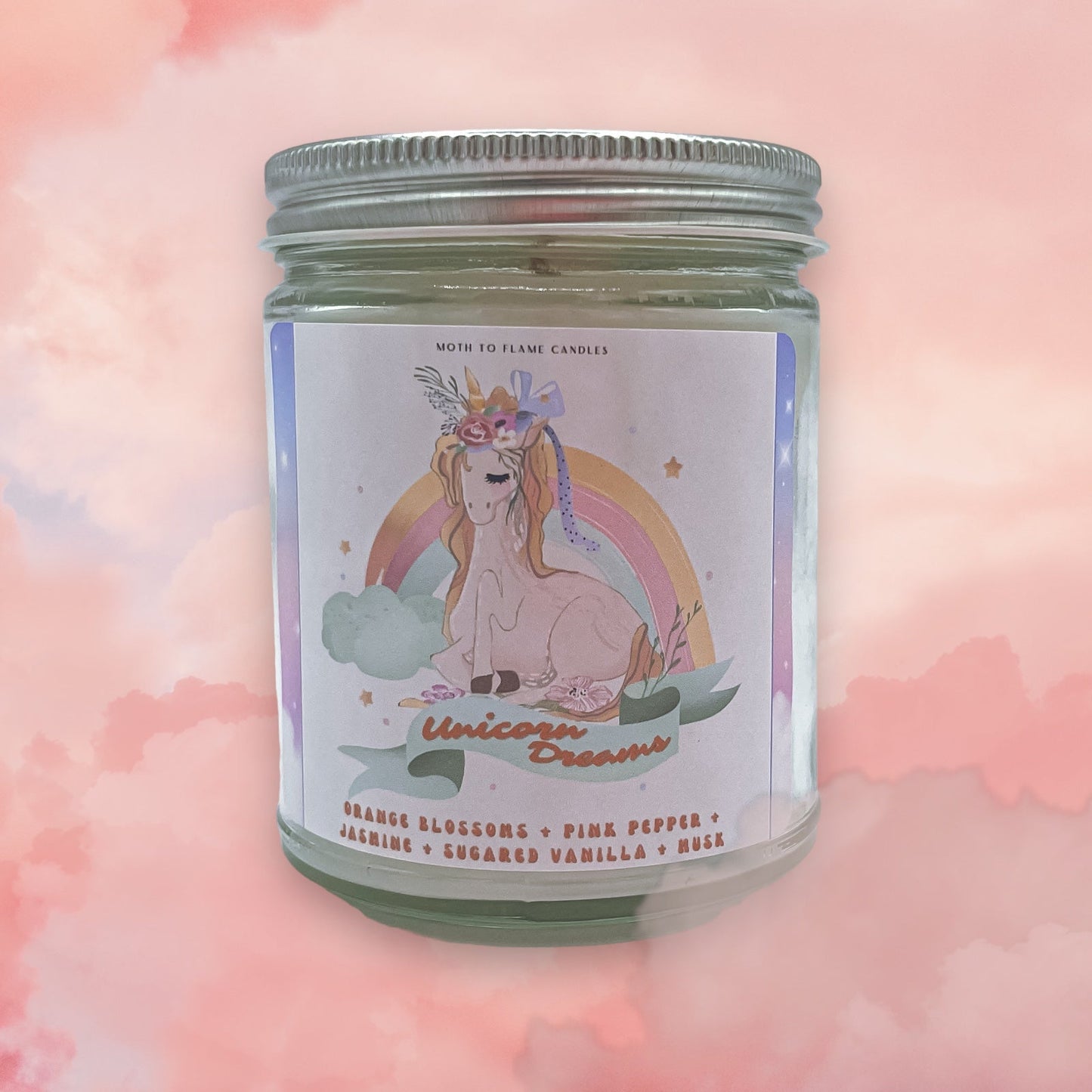 Unicorn Dreams – 7 oz Candle Moth to Flame Candles
