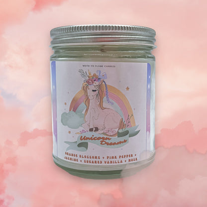 Unicorn Dreams – 7 oz Candle Moth to Flame Candles