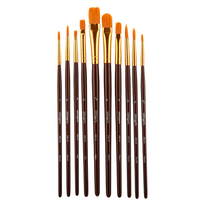 Studio Golden Nylon Brush Set  - 10 Pieces
