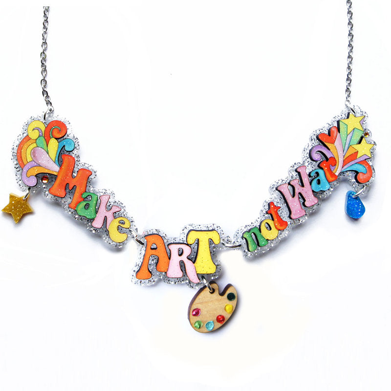 Make Music Not War Necklace by Laliblue
