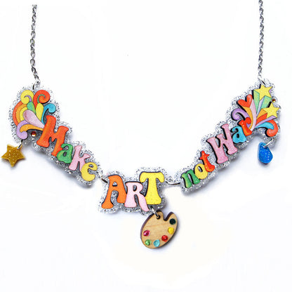 Make Music Not War Necklace by Laliblue