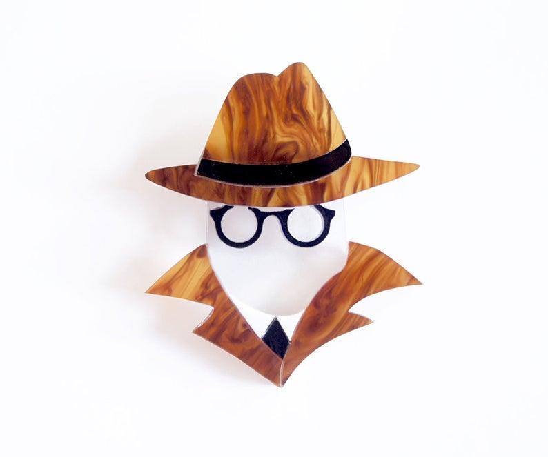 Invisible Man Brooch by Laliblue