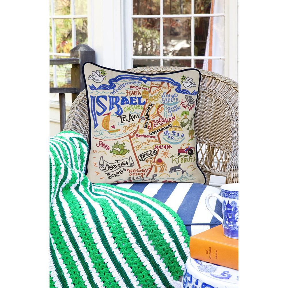 Israel Hand-Embroidered Pillow Quirks!
