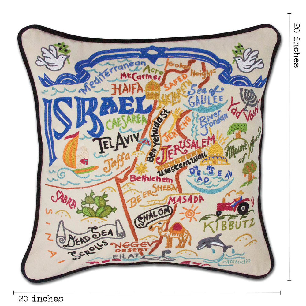 Israel Hand-Embroidered Pillow Quirks!