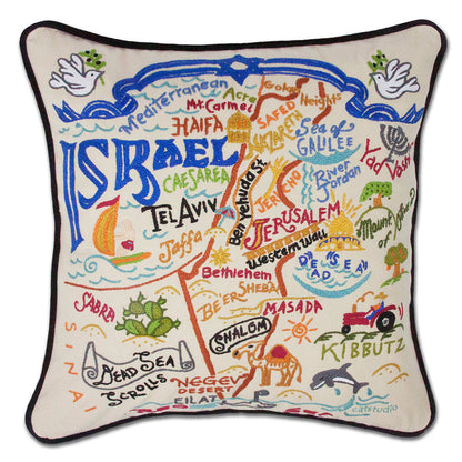 Israel Hand-Embroidered Pillow Quirks!