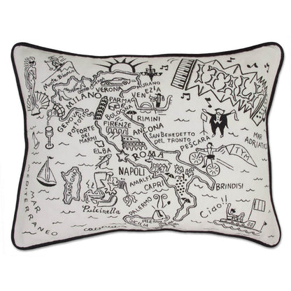 Italy Hand-Guided Machine Pillow by CatStudio Quirks!