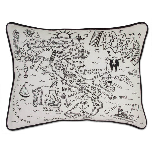 Italy Hand-Guided Machine Pillow by CatStudio Quirks!