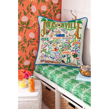 Jacksonville Hand-Embroidered Pillow Quirks!