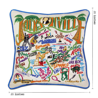 Jacksonville Hand-Embroidered Pillow Quirks!