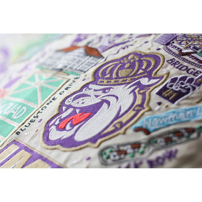 James Madison University Collegiate Embroidered Pillow by CatStudio Quirks!