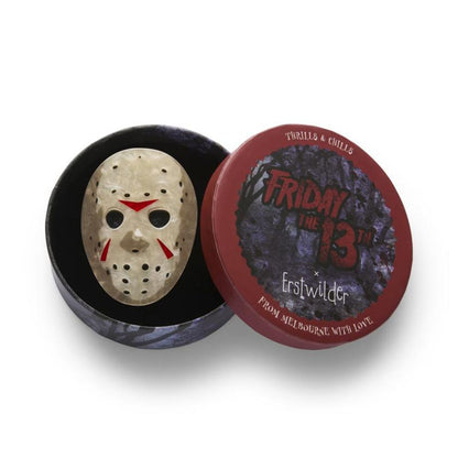 Jason Voorhees Mask Brooch by Erstwilder
