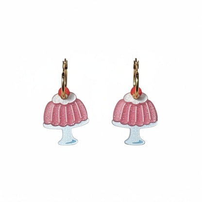 Jello Mold Acrylic Earrings PINK