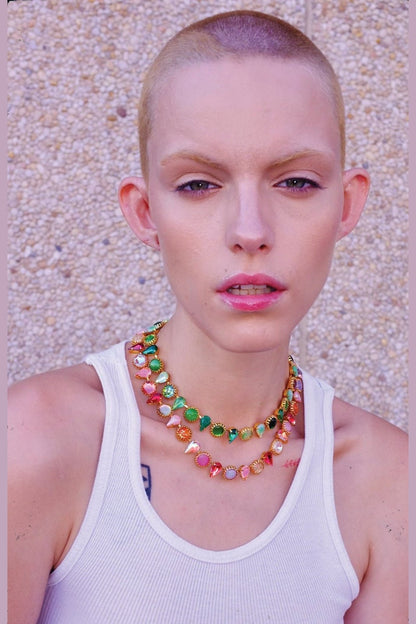 Layering Choker in Salad (Gold)