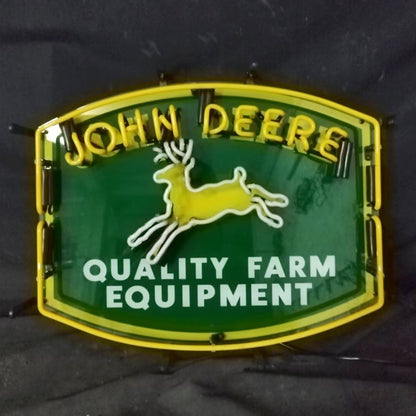 John Deere Quality Farm Equipment Neon Signs Light
