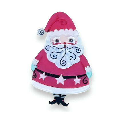 Jolly Old Elf PINK Brooch Johanna Parker x Lipstick & Chrome
