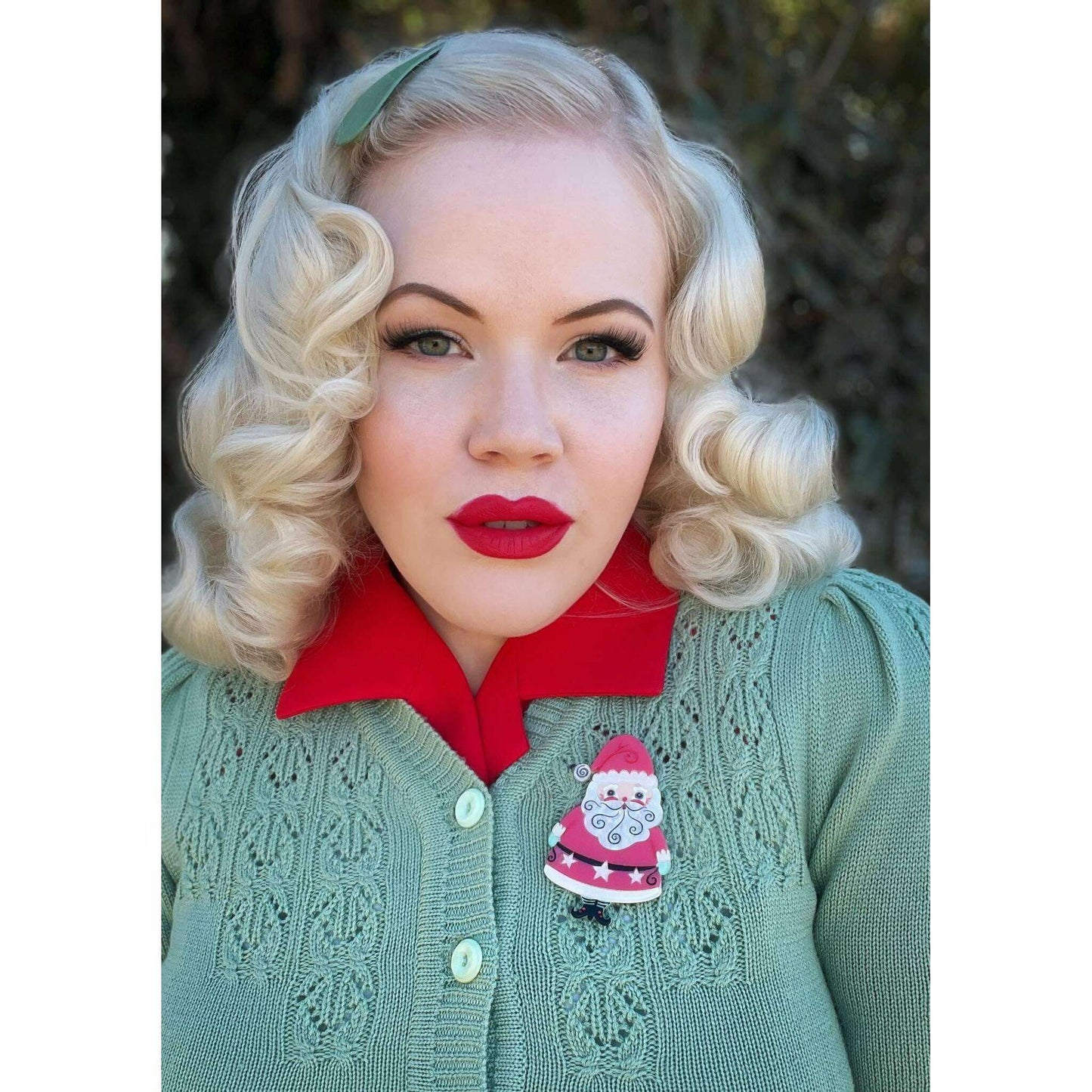 Jolly Old Elf PINK Brooch Johanna Parker x Lipstick & Chrome