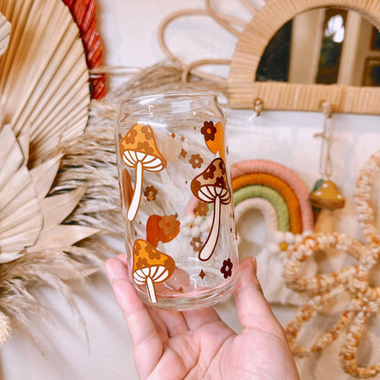 Retro Mushroom Glass Cups