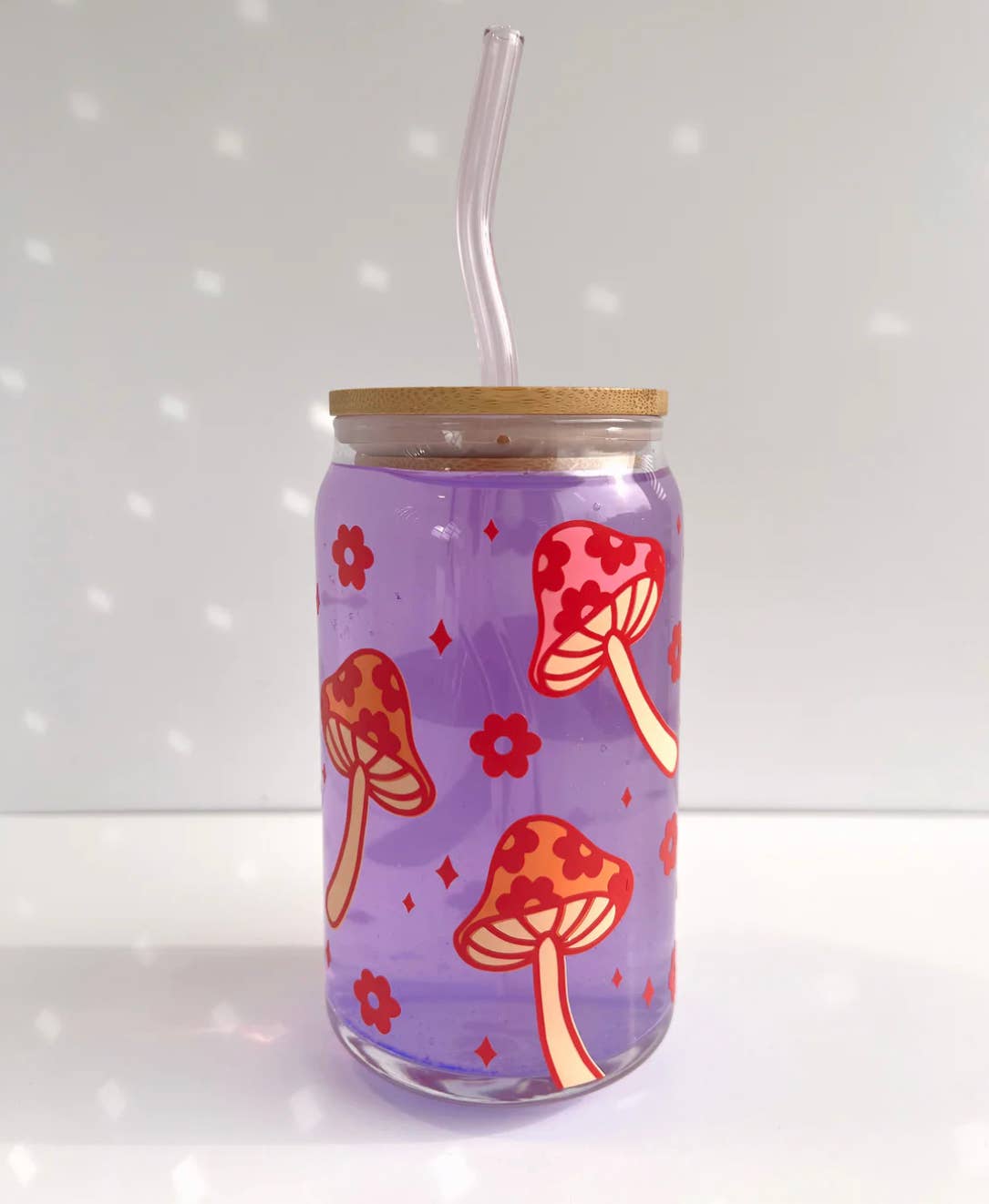 Retro Mushroom Glass Cups